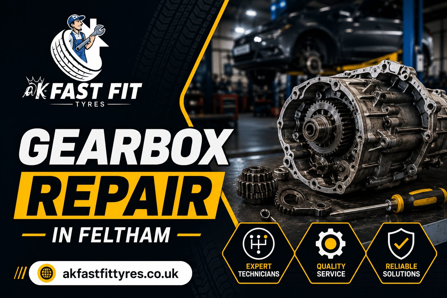 gearbox repair near me service provided by AK Fast Fit Tyres Feltham